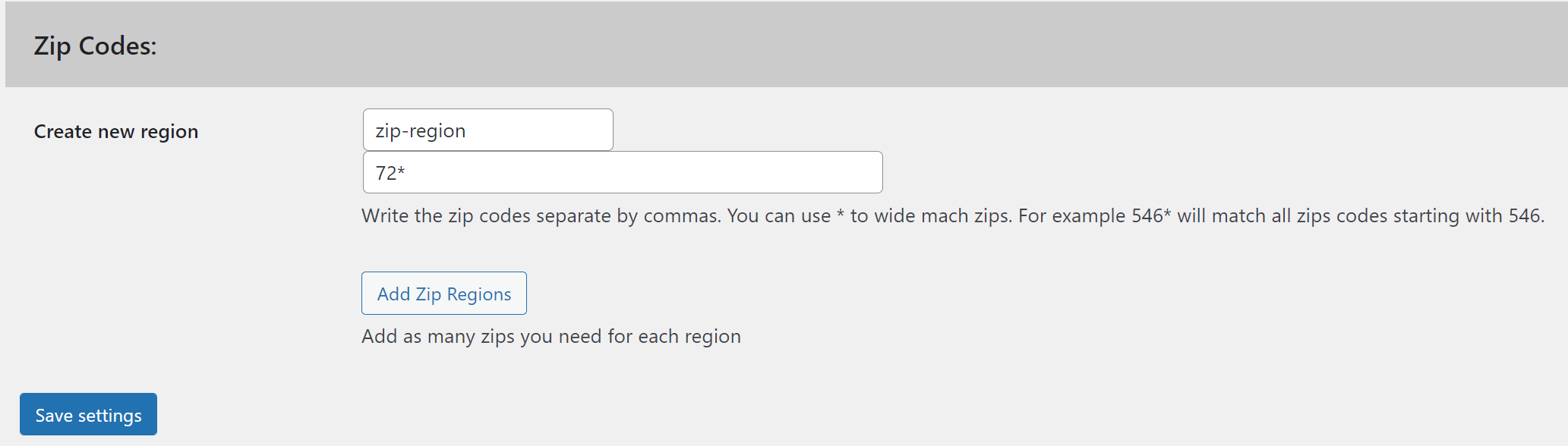 zip-codes regions