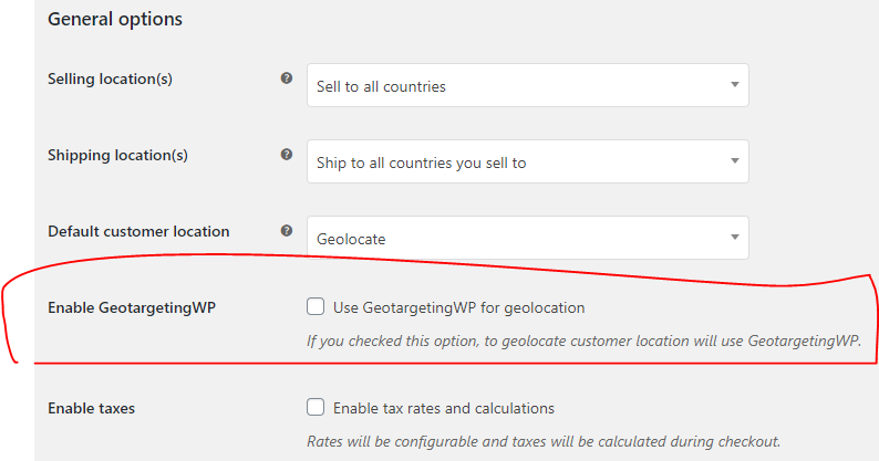 WooCommerce geolocation